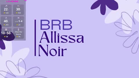 Snapshot of allissa_noir chatting on 06/17/26, 02:47 Allissa online show from 06/17/26, 02:47