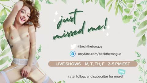Beck the tongue online show from 11/11/25, 11:49