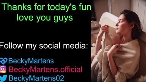 Snapshot of beckymartens chatting on 01/19/25, 07:36 BeckyMartens come join me on while im offline here online show from 01/19/25, 07:36