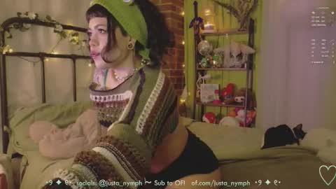 Snapshot of blushing_nymph chatting on 02/22/26, 02:24 Im Nym Justa nymph on twitter and IG online show from 02/22/26, 02:24