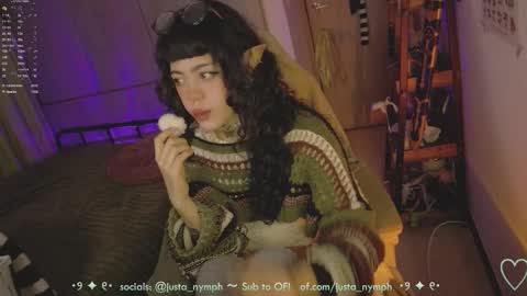 Snapshot of blushing_nymph chatting on 03/24/26, 02:16 Im Nym Justa nymph on twitter and IG online show from 03/24/26, 02:16