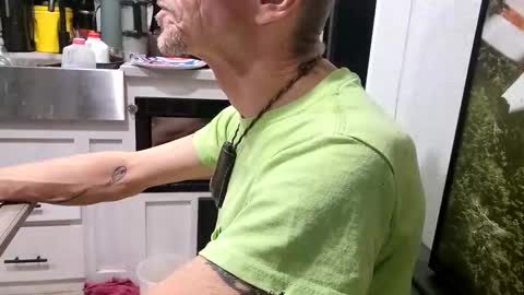 Snapshot of brushsquach chatting on 09/19/25, 07:54 Steve... aka SkinnieDippin aka TimberTramp online show from 09/19/25, 07:54