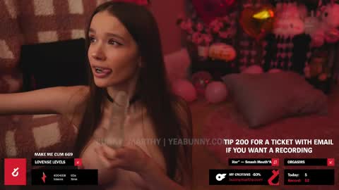 Snapshot of bunny_marthy chatting on 02/14/25, 06:51 Maddie Next stream online show from 02/14/25, 06:51