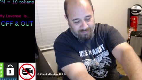 Snapshot of chunkymonkey420 chatting on 02/08/25, 04:25 Spencer Smokey Bear online show from 02/08/25, 04:25