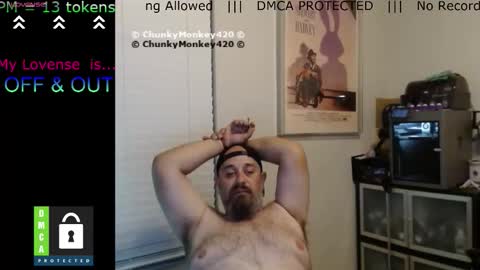 Snapshot of chunkymonkey420 chatting on 03/27/26, 03:23 Spencer Smokey Bear online show from 03/27/26, 03:23