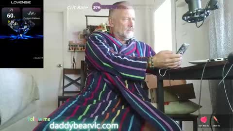 Snapshot of daddybearvlc chatting on 11/25/25, 12:27 DaddyBear online show from 11/25/25, 12:27