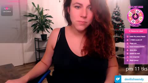 Snapshot of devilishwendy chatting on 01/10/25, 03:48 Wendyin pvt all from tipmenu free except anal and big dildo online show from 01/10/25, 03:48