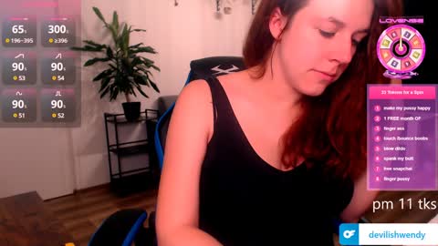 Snapshot of devilishwendy chatting on 01/15/25, 06:33 Wendyin pvt all from tipmenu free except anal and big dildo online show from 01/15/25, 06:33