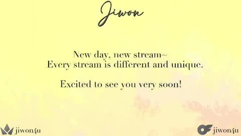Jiwon online show from 05/01/26, 09:08