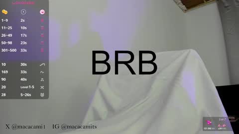 Snapshot of macacami1 chatting on 01/13/25, 11:49 cami online show from 01/13/25, 11:49