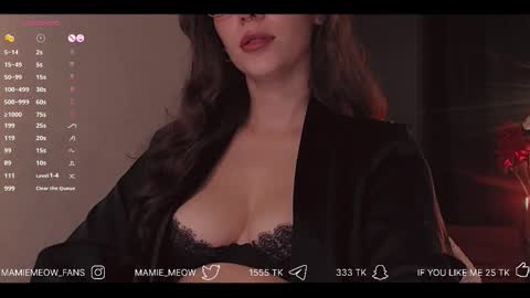 Snapshot of mamiemeow chatting on 11/28/25, 07:00 Your Miss Alice online show from 11/28/25, 07:00