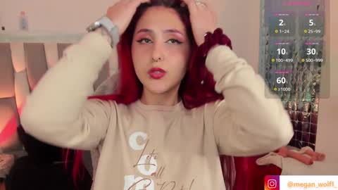 Snapshot of megan_wolf_1 chatting on 12/12/24, 06:25  Megan  Online 1200am To 600 am Colombian time online show from 12/12/24, 06:25