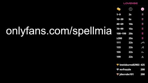 Snapshot of miaspell chatting on 01/28/25, 11:07 Mia  instagram miasspell online show from 01/28/25, 11:07