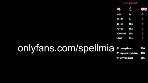 Snapshot of miaspell chatting on 02/23/25, 10:09 Mia  instagram miasspell online show from 02/23/25, 10:09