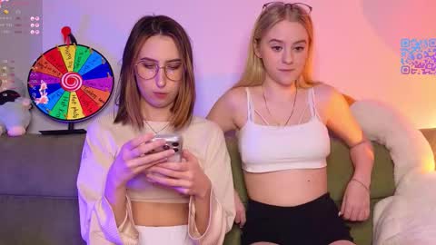 Snapshot of mimipaws chatting on 02/16/26, 07:43 MilaBlack and StacyBlonde Today unboxing Lovens OMG online show from 02/16/26, 07:43