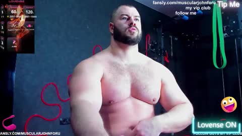Snapshot of muscularjohnforu chatting on 02/16/26, 07:48 click icon for peach online show from 02/16/26, 07:48