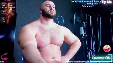 Snapshot of muscularjohnforu chatting on 02/18/26, 07:37 click icon for peach online show from 02/18/26, 07:37