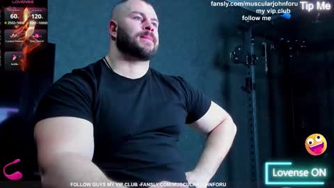 Snapshot of muscularjohnforu chatting on 03/09/26, 06:56 click icon for peach online show from 03/09/26, 06:56