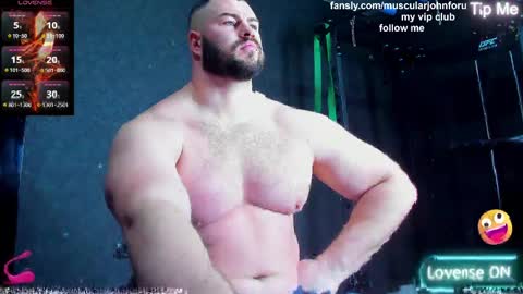 Snapshot of muscularjohnforu chatting on 03/22/26, 07:45 click icon for peach online show from 03/22/26, 07:45