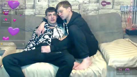 Max tall dark-haired guy with tattoos and Phil blond-haired online show from 04/30/26, 03:13
