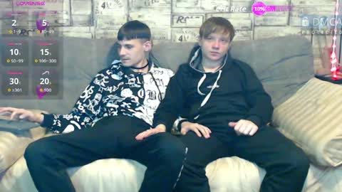 Max tall dark-haired guy with tattoos and Phil blond-haired online show from 05/12/26, 02:30