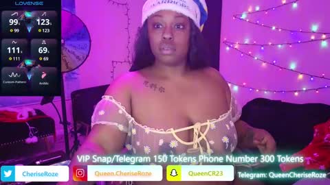 Snapshot of queencroze chatting on 12/24/24, 02:54 Queen Cherise Roze online show from 12/24/24, 02:54