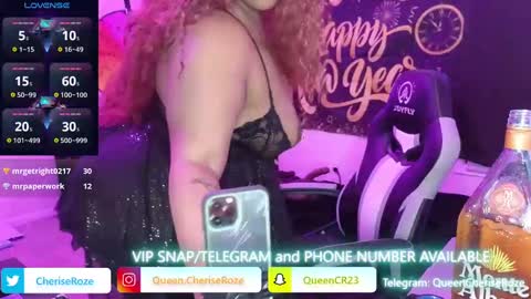 Snapshot of queencroze chatting on 01/01/25, 03:56 Queen Cherise Roze online show from 01/01/25, 03:56