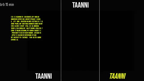 TAANNI online show from 04/16/26, 09:39
