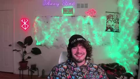 Snapshot of thejohnnystone chatting on 03/26/26, 12:17 Johnny Stone online show from 03/26/26, 12:17