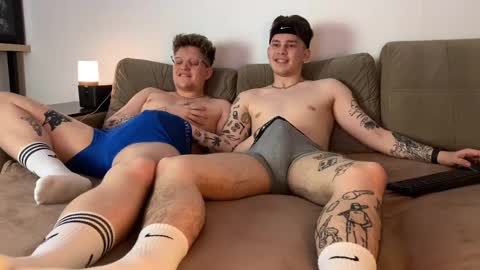Noah blonde and Josh dark hair Nike guy online show from 05/13/26, 04:48