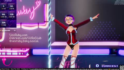 Snapshot of vexruby chatting on 12/14/24, 02:12 Vex Ruby online show from 12/14/24, 02:12