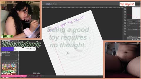Snapshot of violentlycurly chatting on 03/08/26, 02:04 Curly the Coin Operated Toy online show from 03/08/26, 02:04