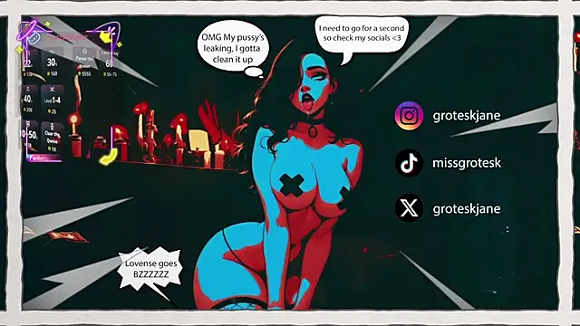 Snapshot of GroteskJane chatting on 04/18/26, 02:54 GroteskJane online show from 04/18/26, 02:54