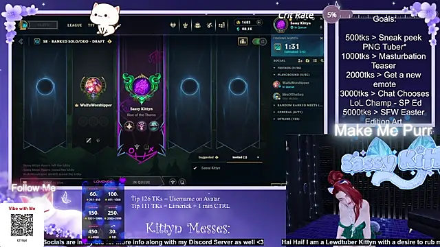 Snapshot of SassyKittyn chatting on 03/17/25, 07:02 SassyKittyn online show from 03/17/25, 07:02