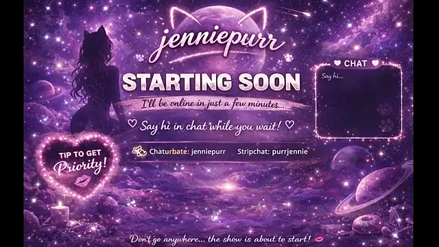 Snapshot of purrjennie chatting on 03/31/26, 08:59 purrjennie online show from 03/31/26, 08:59