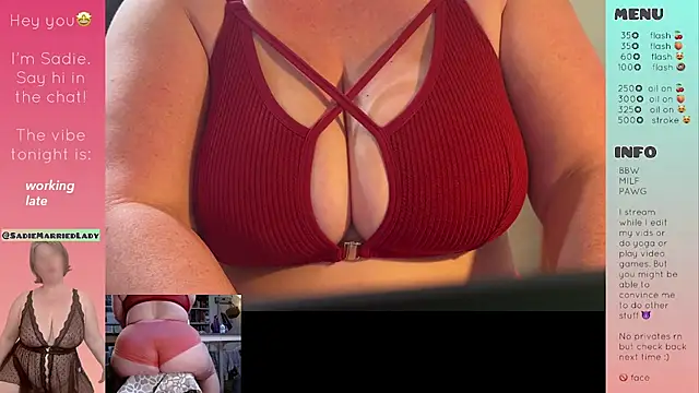 Snapshot of SadieMarriedLady chatting on 07/23/26, 01:58 SadieMarriedLady online show from 07/23/26, 01:58