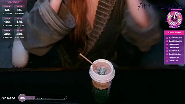 Snapshot of ArtofSweet chatting on 10/28/25, 08:00 ArtofSweet online show from 10/28/25, 08:00