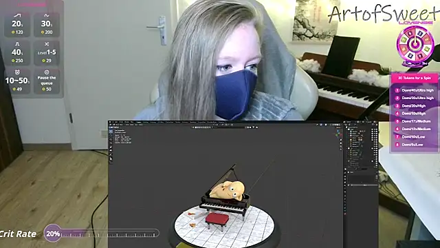 Snapshot of ArtofSweet chatting on 01/18/26, 08:01 ArtofSweet online show from 01/18/26, 08:01