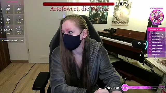 Snapshot of ArtofSweet chatting on 06/19/26, 08:45 ArtofSweet online show from 06/19/26, 08:45